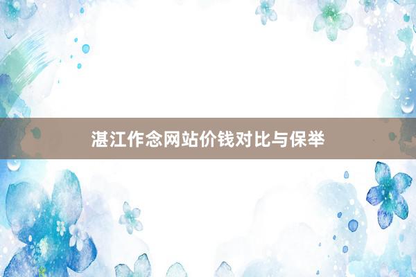 湛江作念网站价钱对比与保举