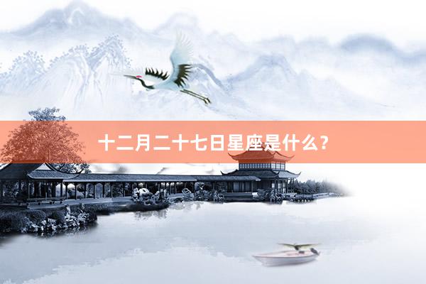 十二月二十七日星座是什么？